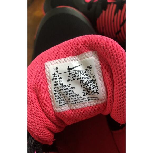 Nike Team Hustle Mid Dark Black Hyper Pink Womens Size 9, Youth 7 Eur 40 - Picture 5 of 7